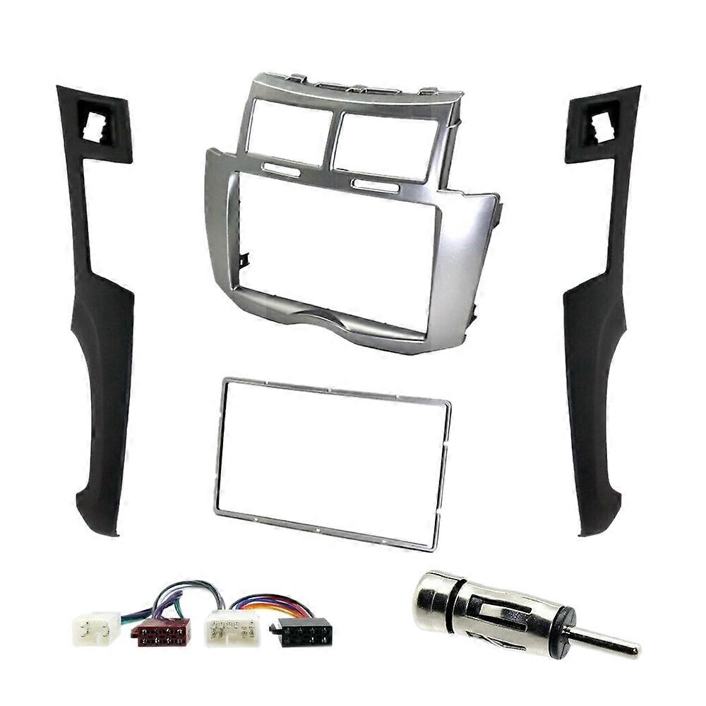 2 Din Car Stereo Frame Trim Kit of Dashboard for Yaris Vitz Platz 2005-2011 DVD Player Installation