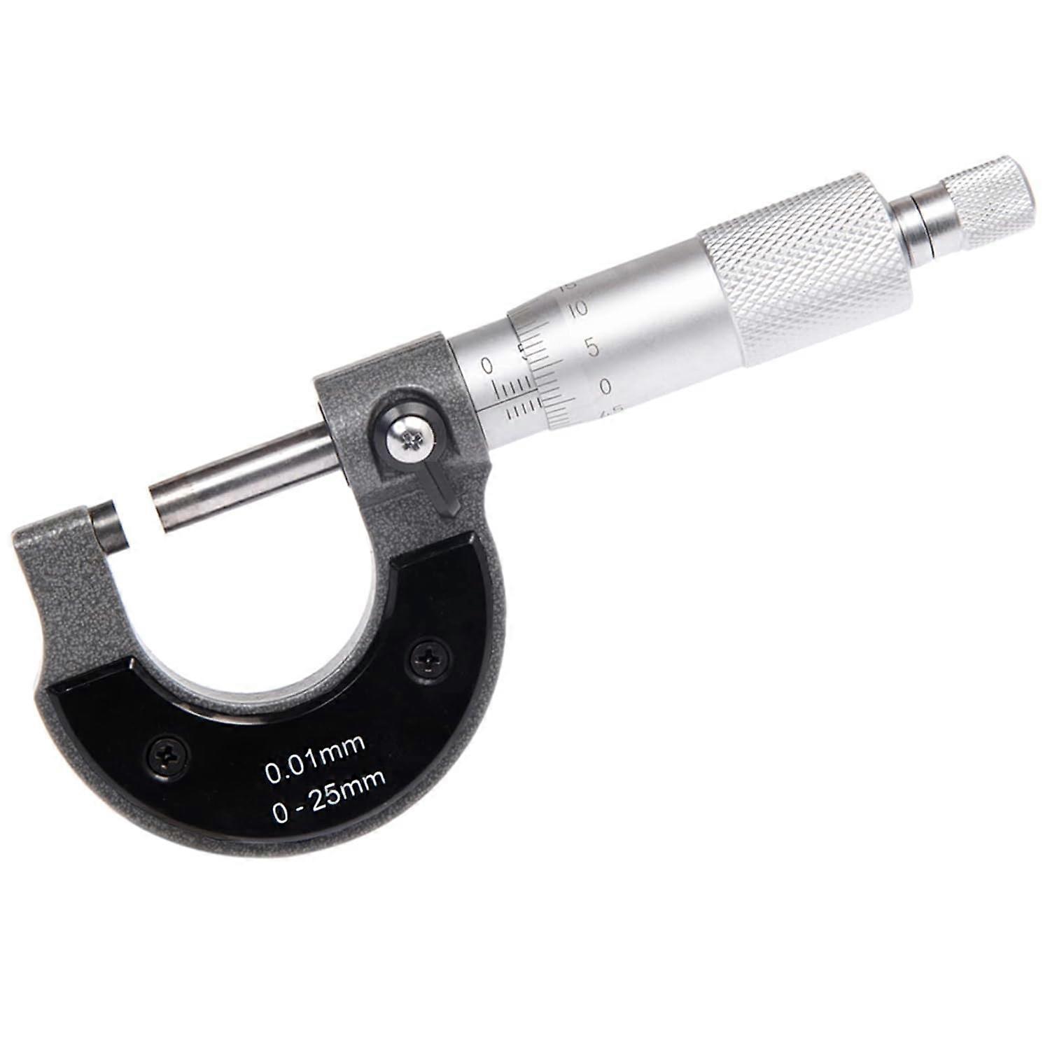 0-25mm Outside Micrometer, 0.01mm Resolution High Precision Measuring Caliper, Outer Diameter Measuring Tool(Metric)