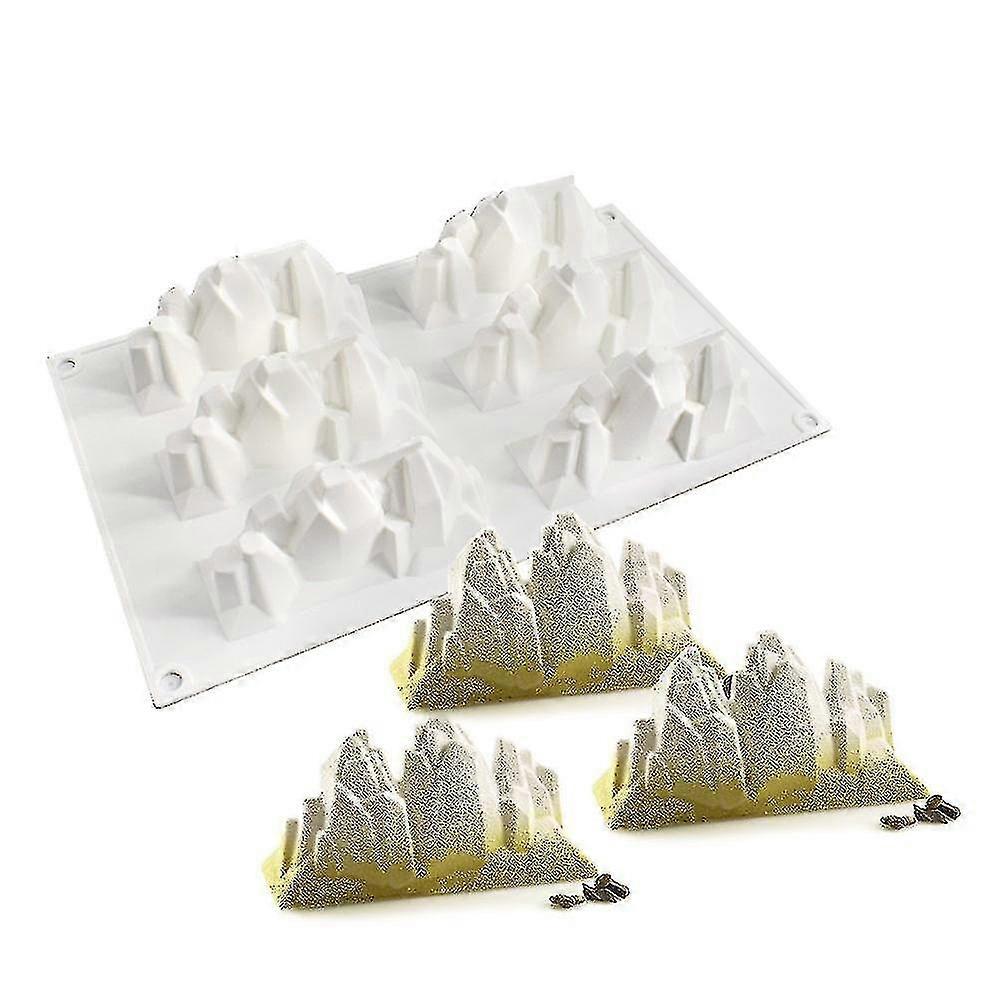 6 Hole Iceberg Mousse Cake Mold - 1pc
