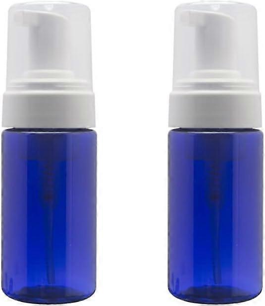 Pack 100ML Empty Refillable Pump Bottles - Cobalt Blue - Small Foaming Soap Dispenser for Soap, Foam Pump Bottles