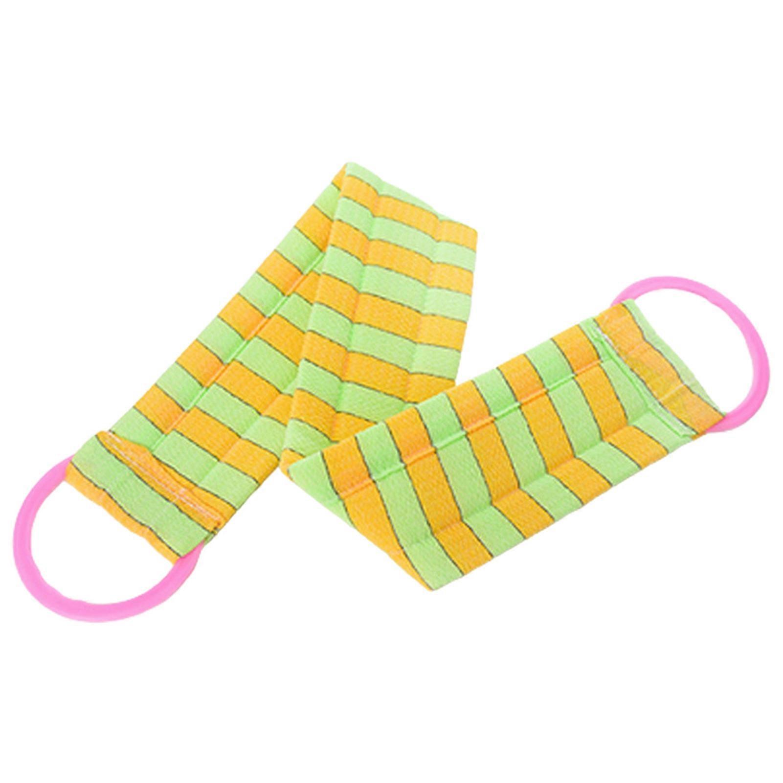 Exfoliating Washcloth Extra Long Super Absorbent Quick Dry Rich Foam Handle Design Bathroom Shower Use Body Back Scrubber Towel Bathroom Supplies Kaes