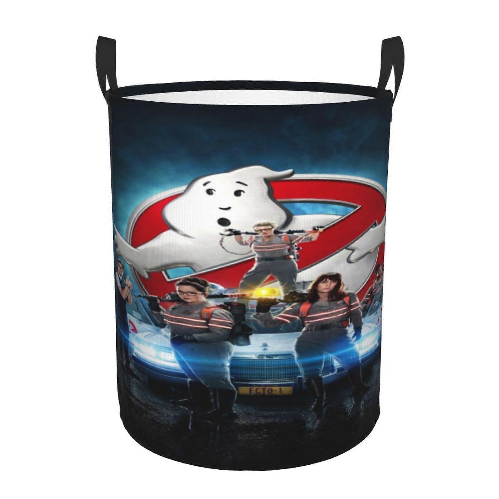 Ghostbuster 3d Graphic Flame Laundry Basket Fire Flame Clothes Hamper Storage With Handle-SYS28930