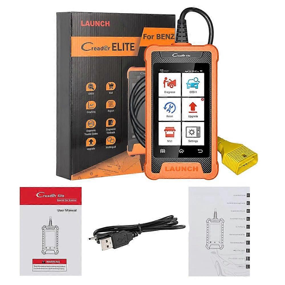 X431 Creader Elite Special Car Scanner All System Full OBD2 EOBD Active Test ECU Coding Auto 31+ Reset Services For Benz