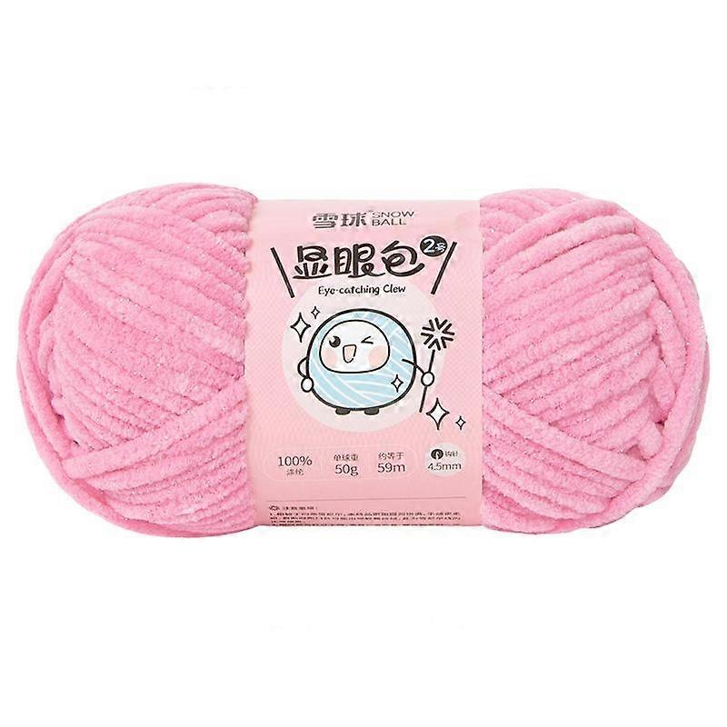 50g/Roll Crocheting Handmade DIY Sweater Scarf Warm Polyester Yarn Soft Knitting Yarn Shiny Thread