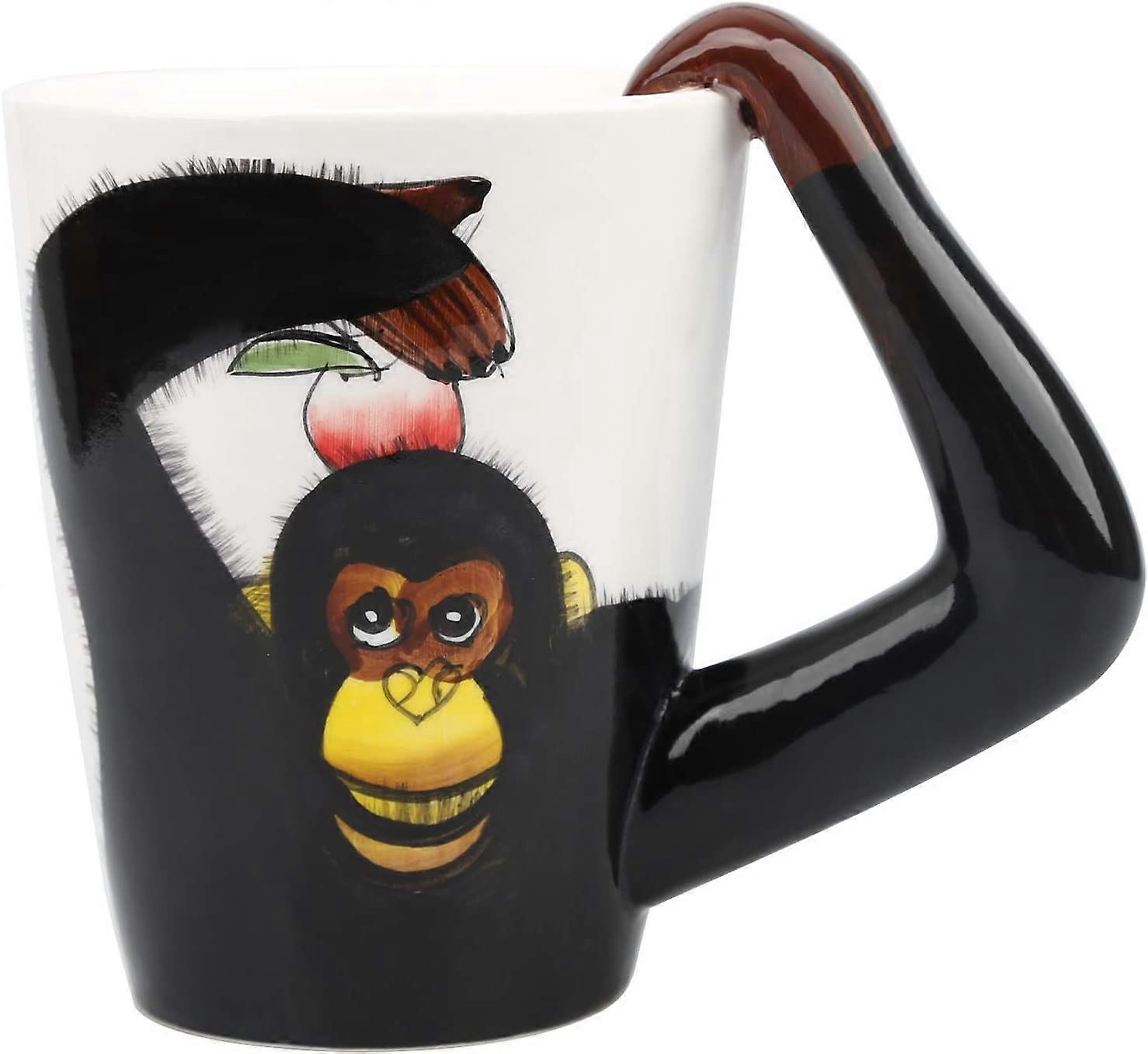Hand Painted Ceramic 3D Ceramic Animal Mug (Orangutan)