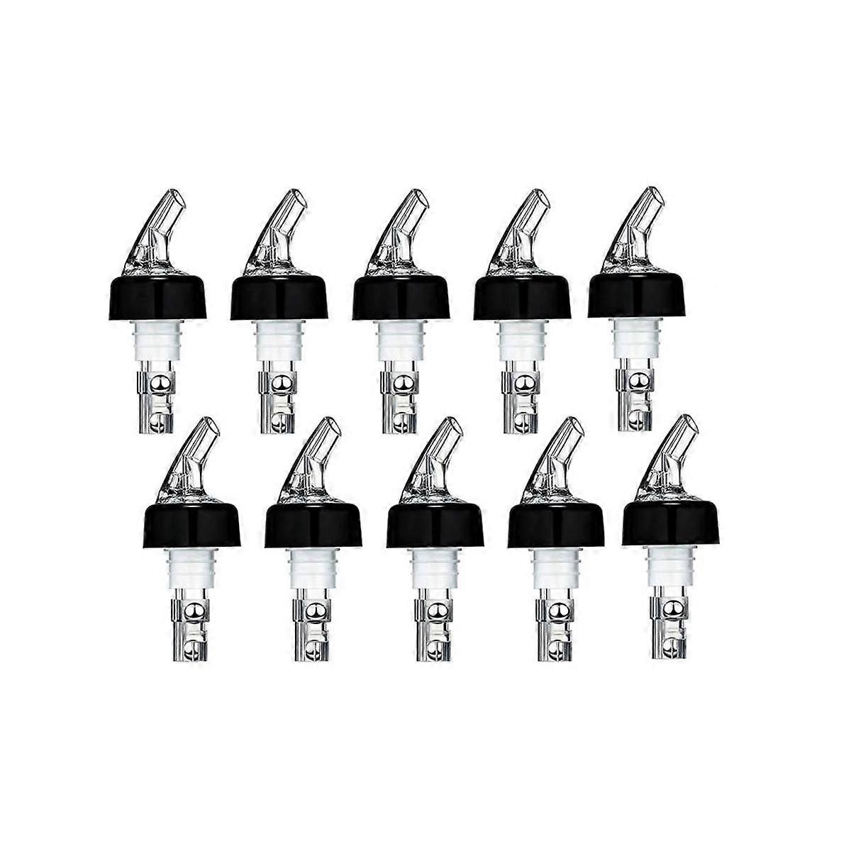 10Pcs Automatic Measured Pourer, Spout Pourer with Tail and Collar, Liquor Pourers 1 Oz/ 30 Ml