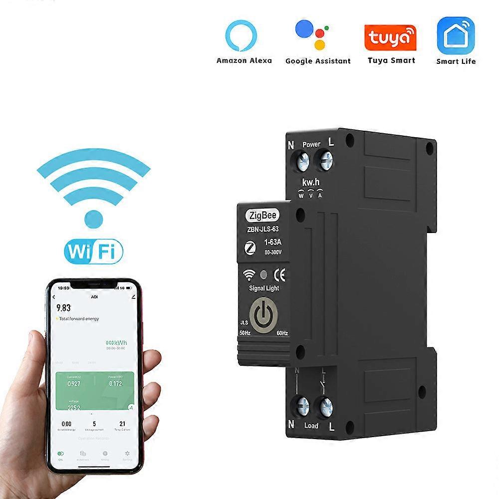 Tuya Zigbee Intelligent Remote Voice Control Switch Wireless App Connect Circuit Breaker For Assistant