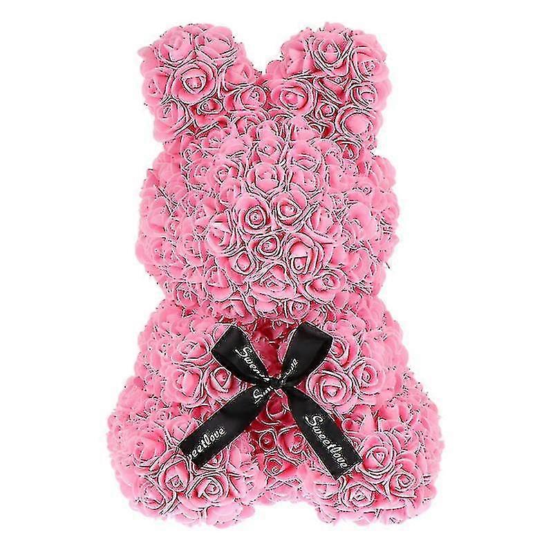 Rose Rabbit Ornament Unique Rabbit Desktop Decor Chic Desktop Rabbit Adornment