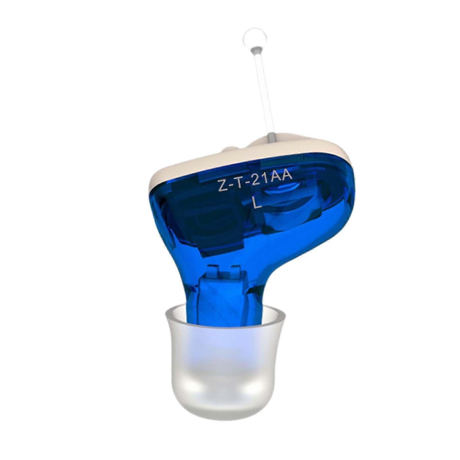Mini Inner Ear Hearing Amplifier Cerumen Stick Earphone Digital Mini Hearing Amplifier Blue Left