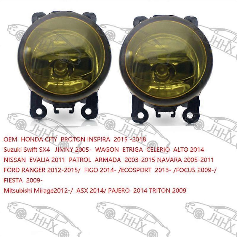 Compatible Navara 2004-2014 (Yellow) White Front Fog Lamp, Front Bumper Lamp, Front Fog Lamp Assembly