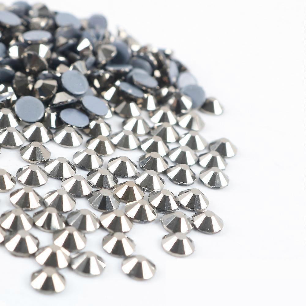 Hotfix Rhinestones Bulk for Crafts Clothes DIY Decoration, Mineral Gray (2-6mm) 288pcs/1440pcs Flat Back Crystal Round Gems
