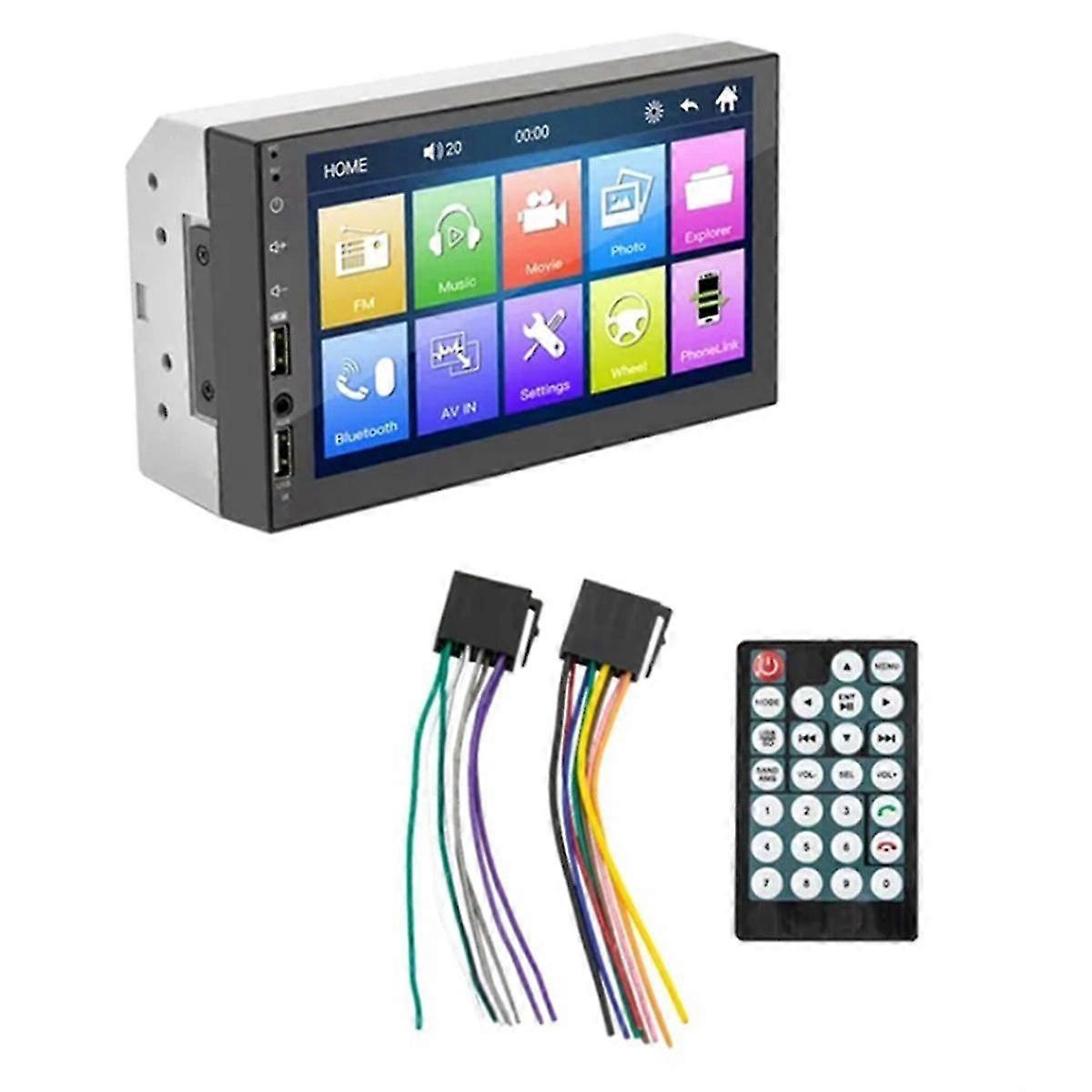 7764S Bilradio Trådlös CarPlay Android Auto - 2DIN Bilradio Android 7 Multimediaspelare