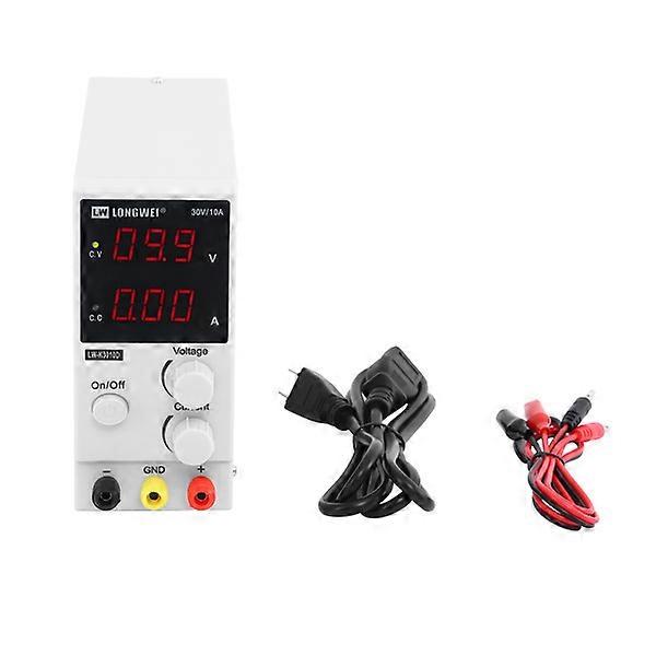 30V 10A Digital Regulated DC Power Supply Adjustable LCD Dual Digital Display