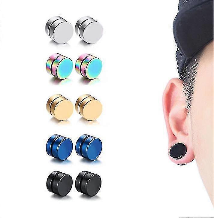 ترصيع الأذن لا ثقب كليب على رجالي الفولاذ المقاوم للصدأ الأقراط المغناطيسية هدايا Birthady ديكور