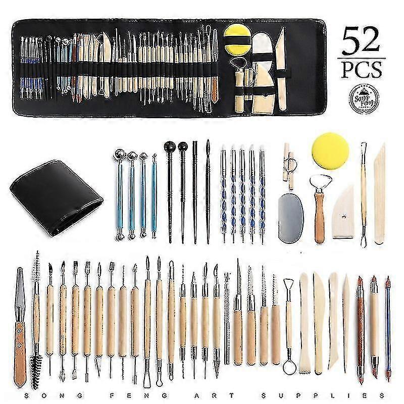 Pottery Tool Kit, Ceramic Polymer Clay, Sculpture Kit, Modeling, Pottery, Sculpture Clay With Storage Bag