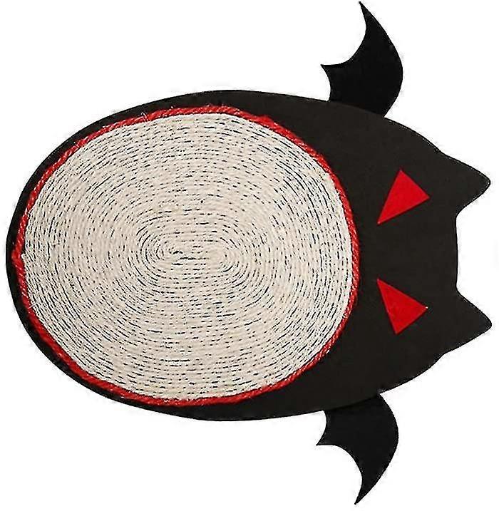 Cat Scratching Post Toy, Halloween Bat Shaped Mat-black Red