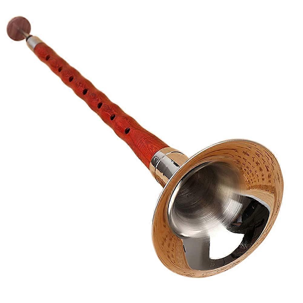 Chinese Folk Wind Musical Instrument Suona,Quality Rosewood Rod Professional Instrument Suona Key of G