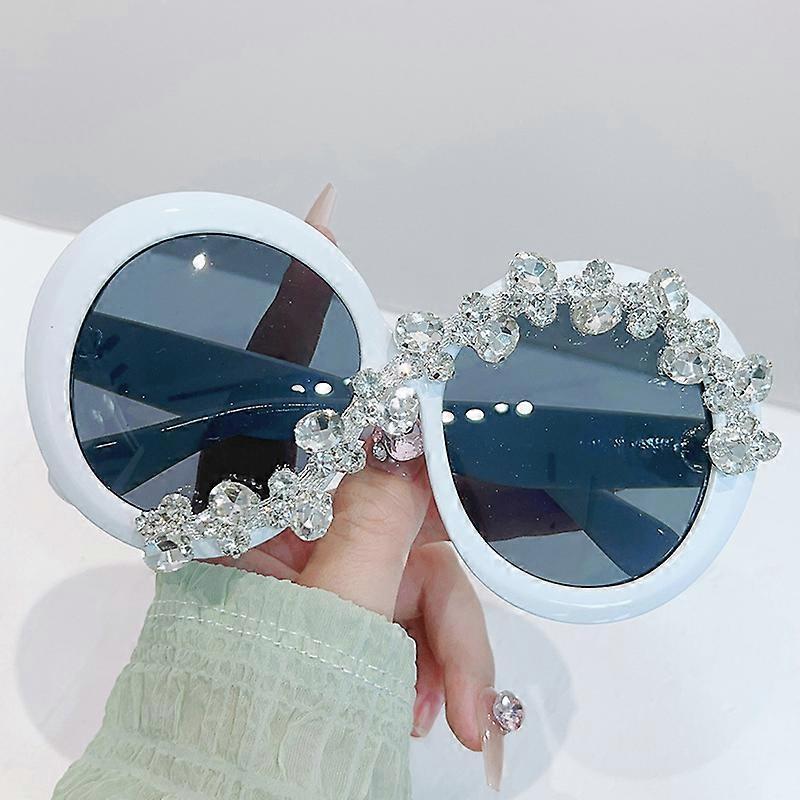 Sunglasses Oversized Round Frame S Asymmetric Ink Personalized Women's Sun Shade Sunglasses A8