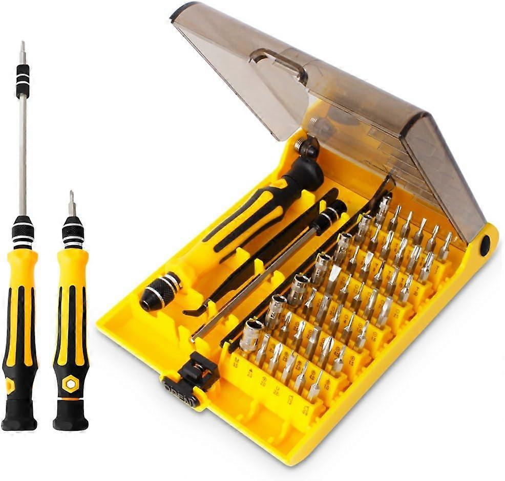 45-in-1 Mini Screwdriver Set, Prong Bit Tool Set, Small Precision Screwdriver Kit with Tweezers and Extension Shaft for Repair or Maintenance