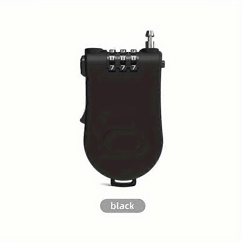 Retractable Steel Cable Bike Lock with Combination - Secure Your Bike, Helmet, and Luggage