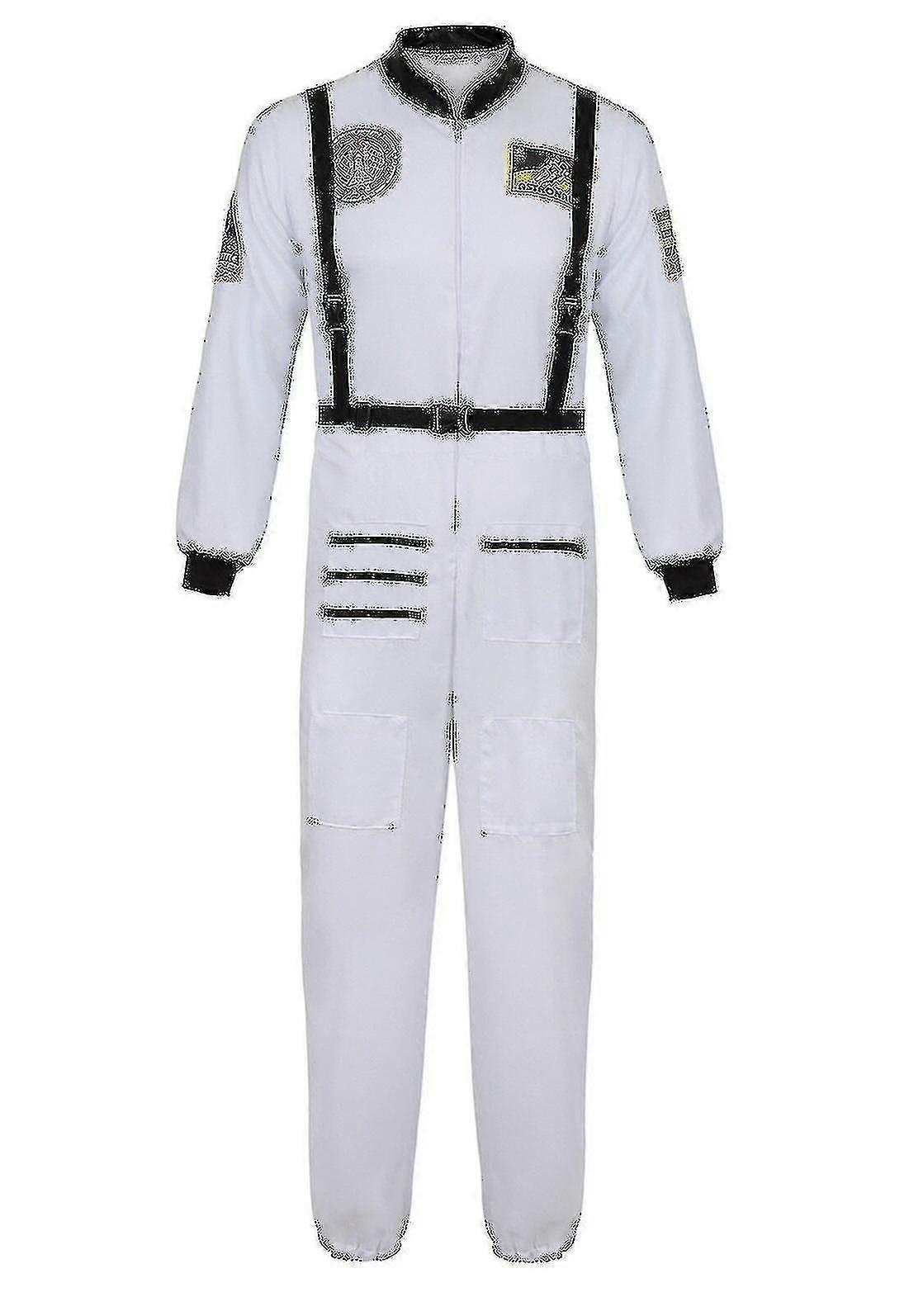 Astronot Kostümü Yetişkin Cosplay Kostümleri için Uzay Kıyafeti Fermuar Cadılar Bayramı Kostümü Çift Uçuş Tulumu Artı Boyut Üniforma