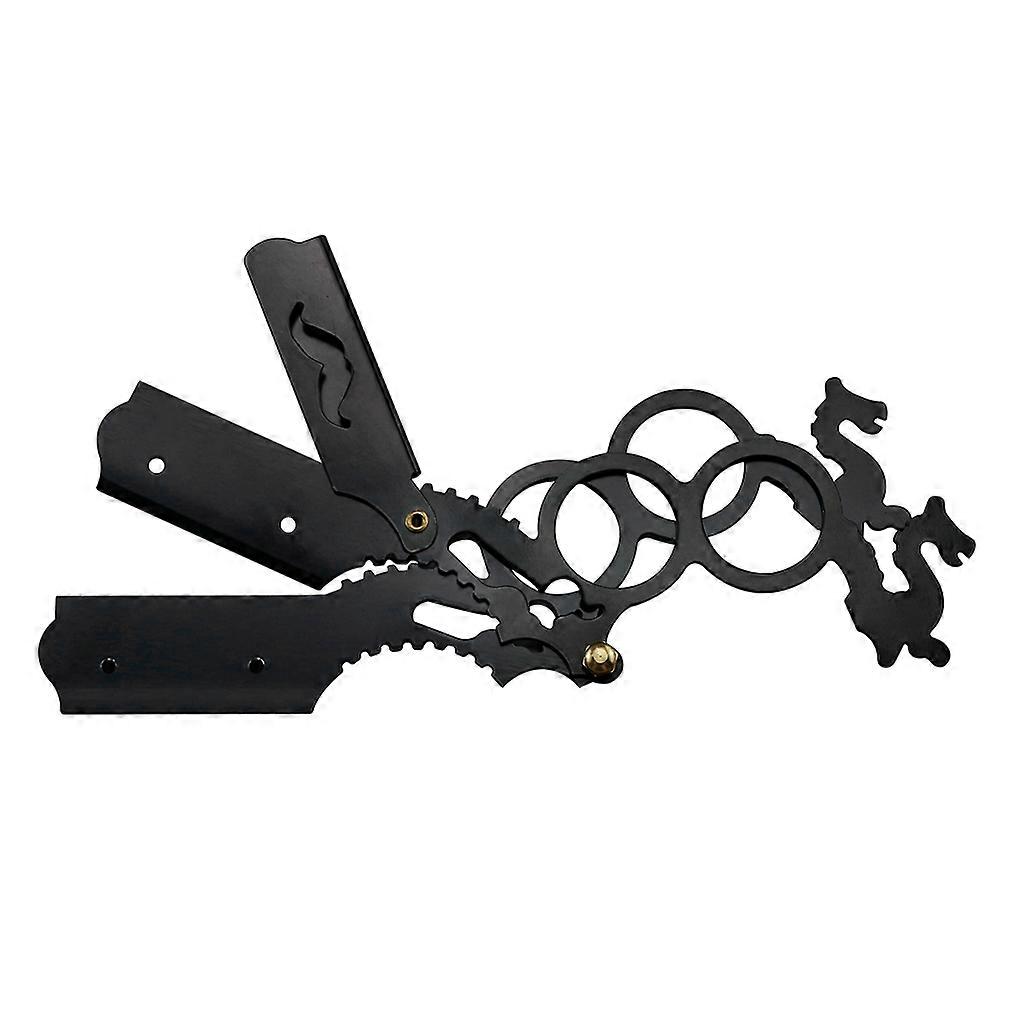 Mannen Rvs Rechte Kapper Edge Veiligheid Scheermessen Baard Scheermes Ontharing Tools