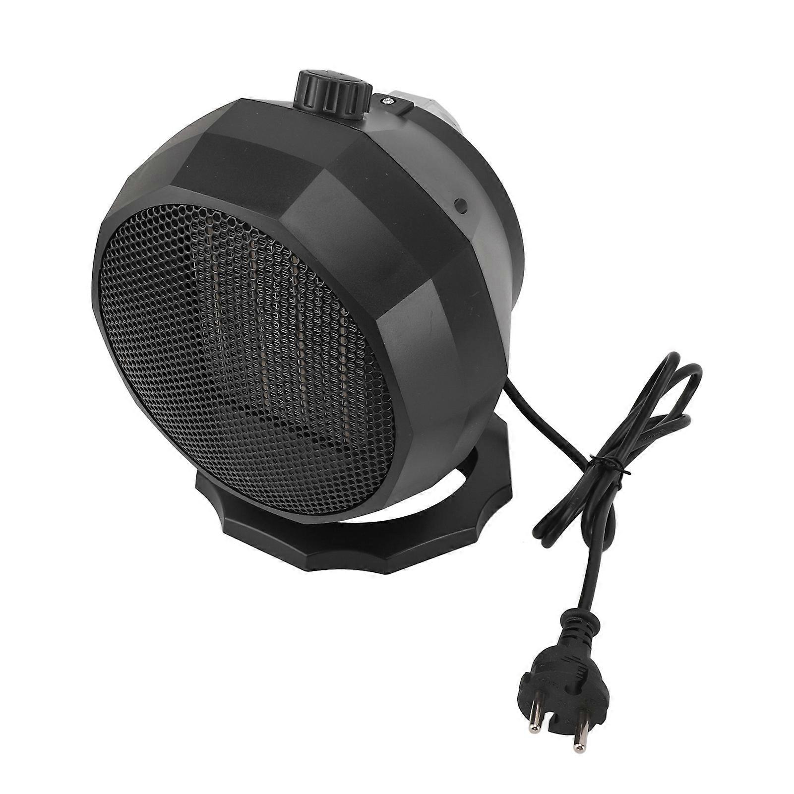 Riscaldatore di spazio Mini riscaldatore di spazio elettrico portatile Riscaldatore da tavolo regolabile a risparmio energetico per camera da letto dormitorio per ufficio Nero da 1000 a 2000 W Spina UE 220V