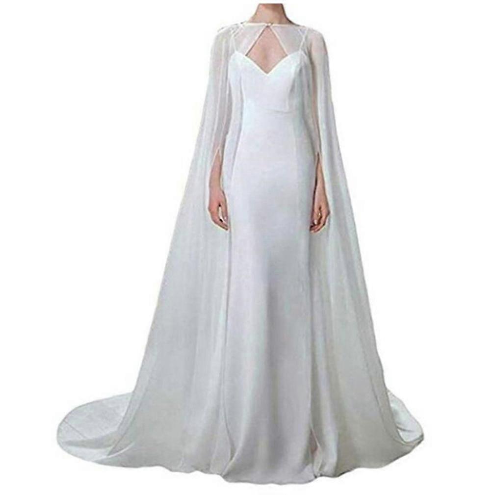 Bride Shoulder Cloak Chiffon Poncho Lightweight for Wedding
