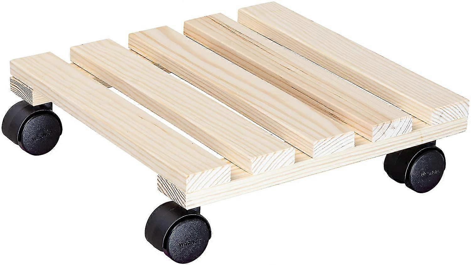 حامل إناء زهور على عجلات 29 × 29 × 8 سم I بكرة وعاء نباتي للداخل I سعة تحميل 100 كجم