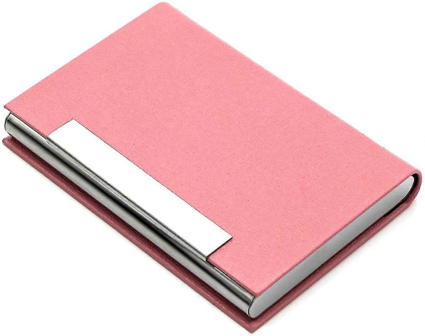 Business Card Holder, Business Card Case Professional Pu Leather Stainless Steel Multi Card Case,business Card Holder Wallet Credit Card Id Case/hol