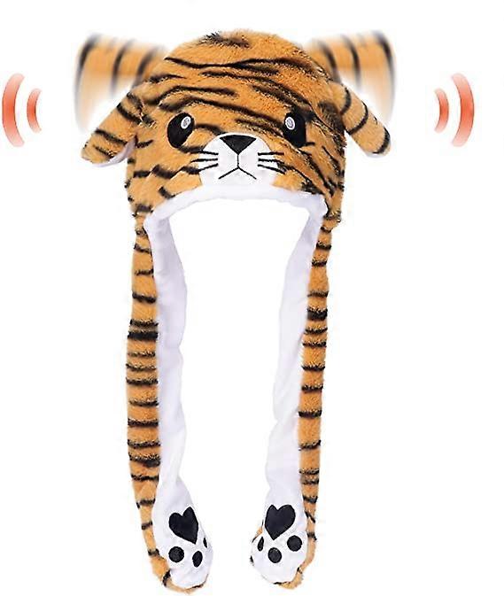 Animal Hat Plush Ears Moving Jumping Dress Up Cosplay Party for Kids