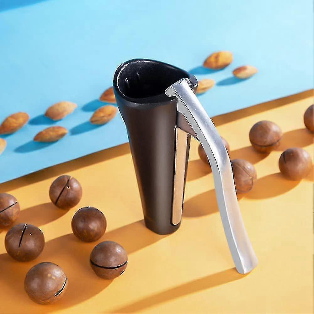Nutcracker With Handle,walnut Cracker Compatible With Nuts, Pecan, Walnuts Black