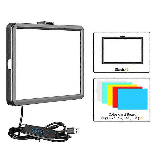 LED Video Light Photography Selfie Dimmable Panel Lighting Photo Studio Live Stream Fill Lamp Three Color
