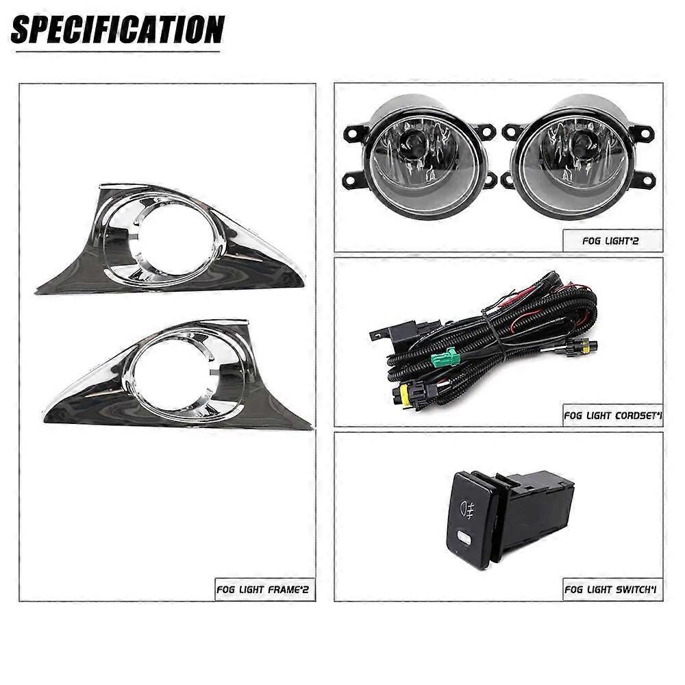 Front Bumper Fog Lamp Upgrade Kit FOR TOYOTA CAMRY AURION 2012 2013 2014 Version Additional Foglight Set Switch + Wiring