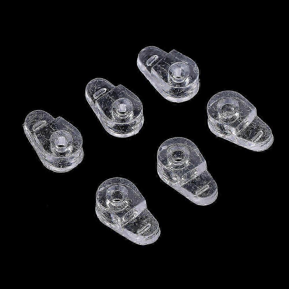 100pcs Plastic Glass Retainer Transparent Mirror Cabinet Fix Clips