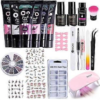 23pcs Nagel Gel Met Led Light Tools Set Kit