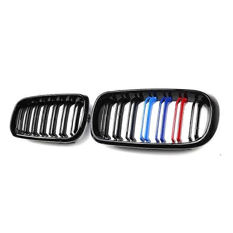 New Look Car Grille Grill Front Kidney Glossy 2 Line Double Slat For BMW X5 E70 2007-2013 X6 E71 E72 2008-2014 Car Accessories