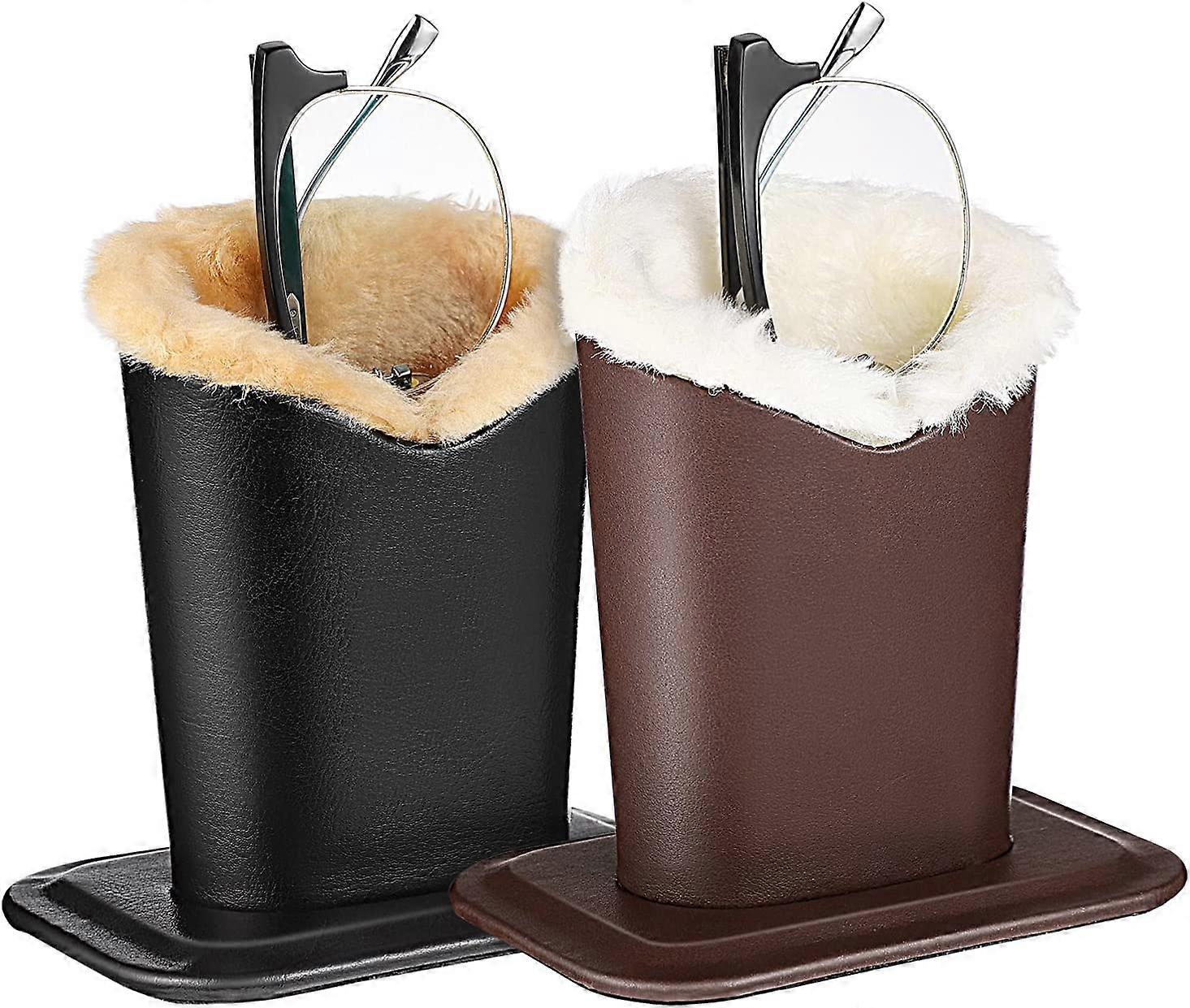 2 pcs Eyeglasses Holder Plush Lined