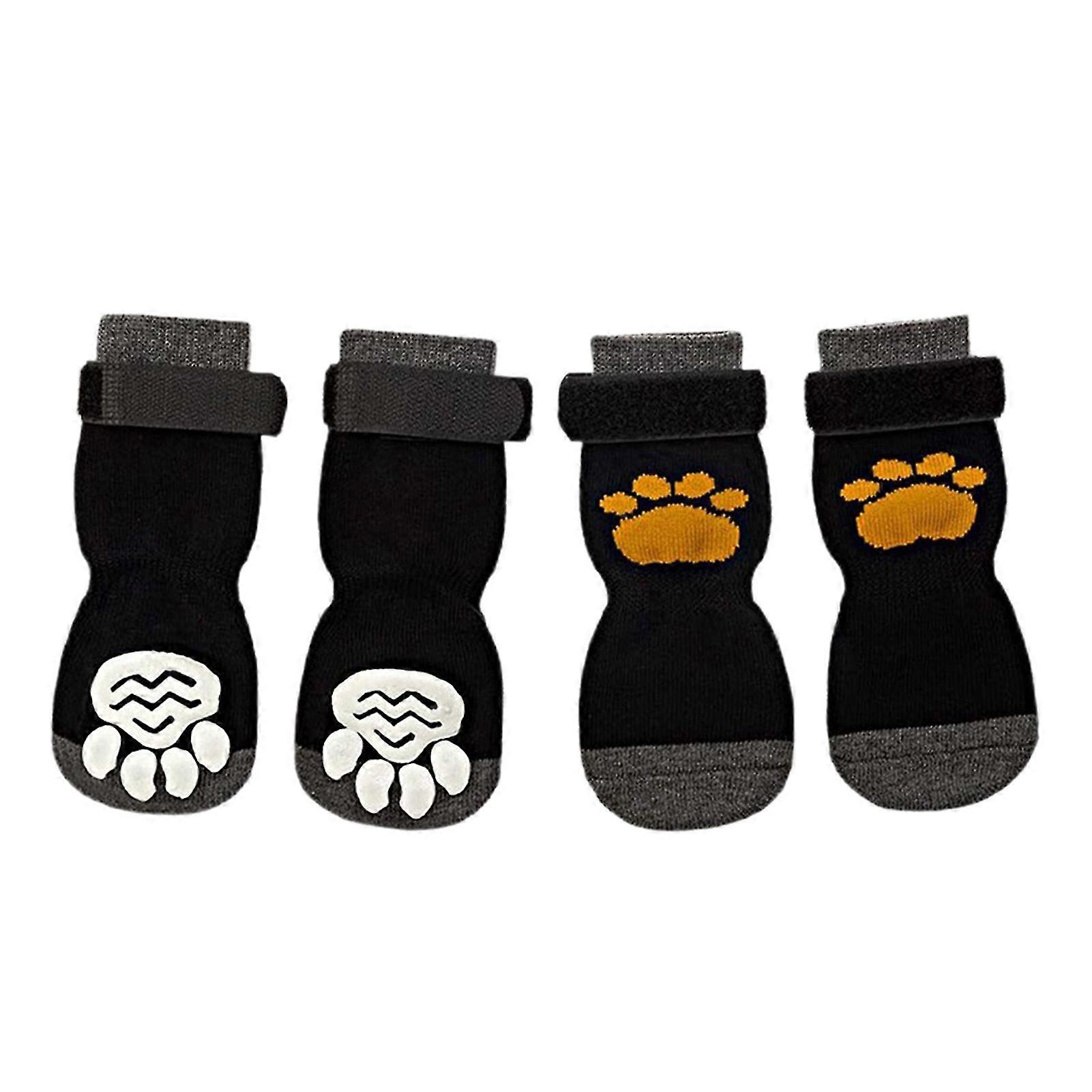 4pcs Non-slip Breathable Cotton Soft Dog Socks
