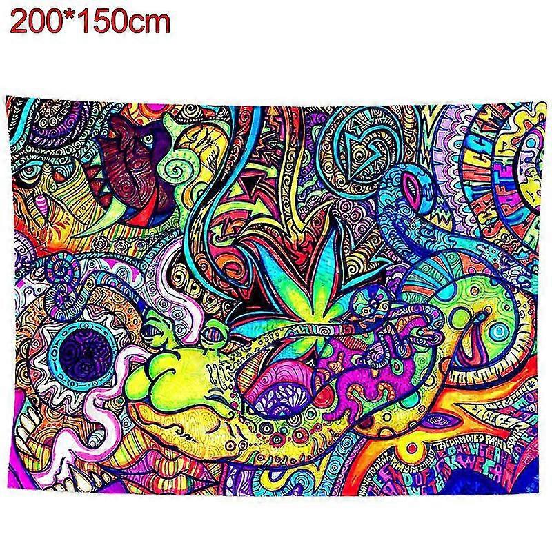 Abstrakt psykedelisk billedvev til hjemmet, trippy dekor