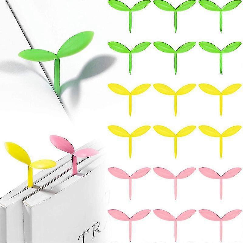 Petits signets verts Silicone Grass Buds Creative Green Bookmarks, 10pcs