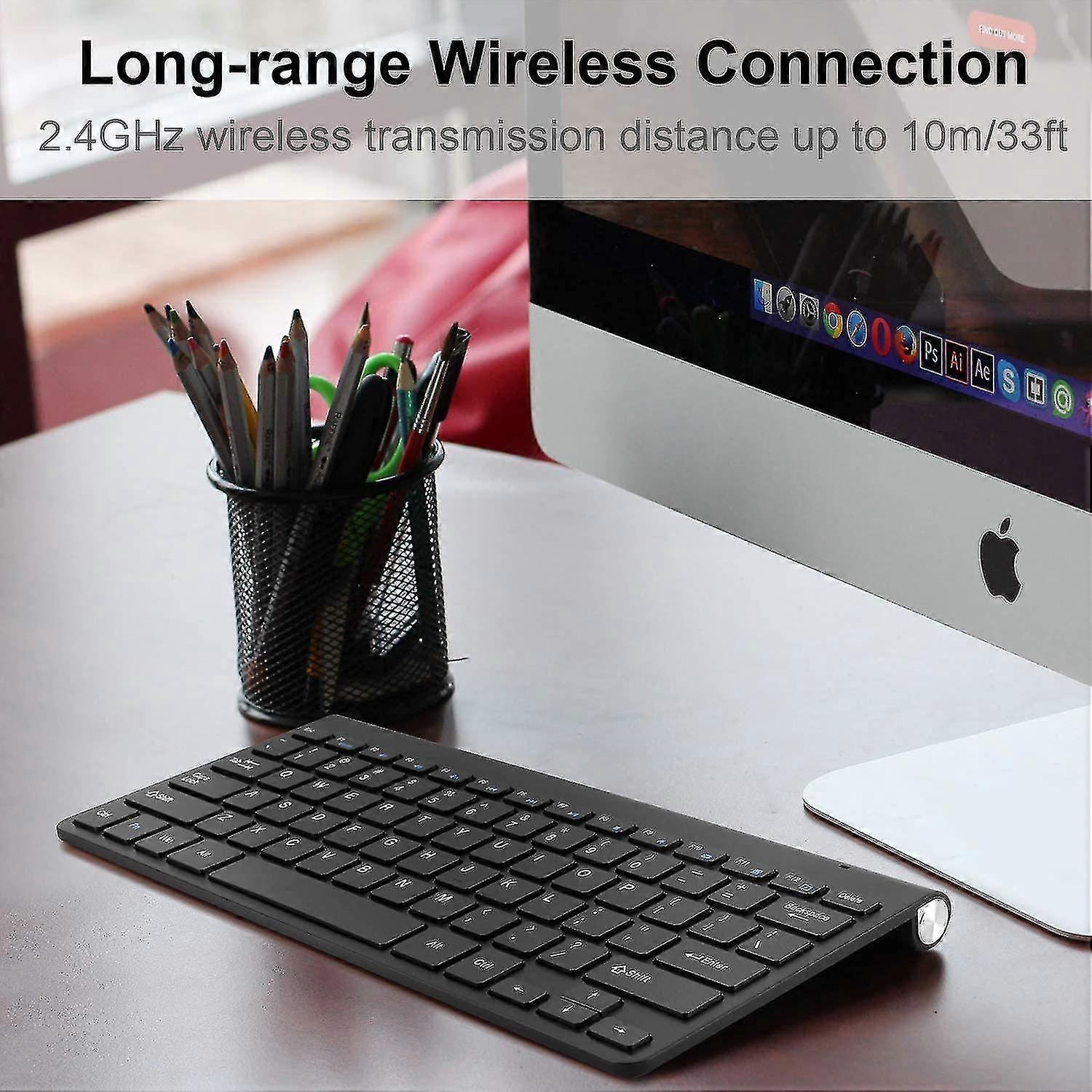 Naiwang Wireless Keyboard Mini Usb Keyboard For Pc Laptop Tv Computer Rubber Keycaps Ergonomic Noiseless Keyboard