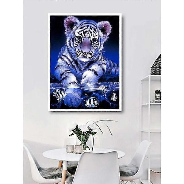 Diamantmaleri / DIY 5D diamantmaleri - 30x40cm - Tiger