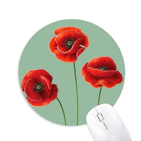 Kunst maleri majs røde blomster musemåtte