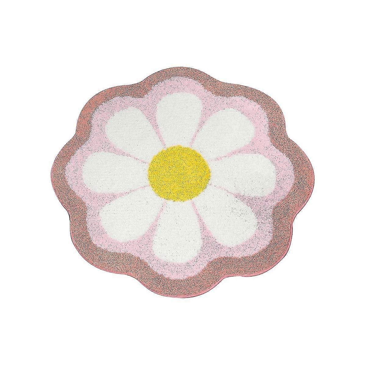 Blomma Badrumsmattor Mata, Lyxiga Supermjuka Absorberande Mikrofiber Badmattor För Badrum, För Golv Dusch Badkar, 2.6ft