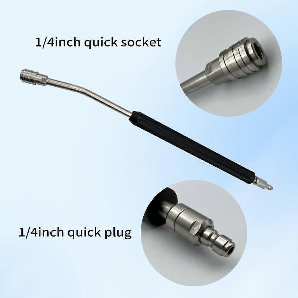 Pressure Washer Extension Wand Stainless Steel Washer Wand 1/4 inch High-pressure Cleaning Accessory 55cm