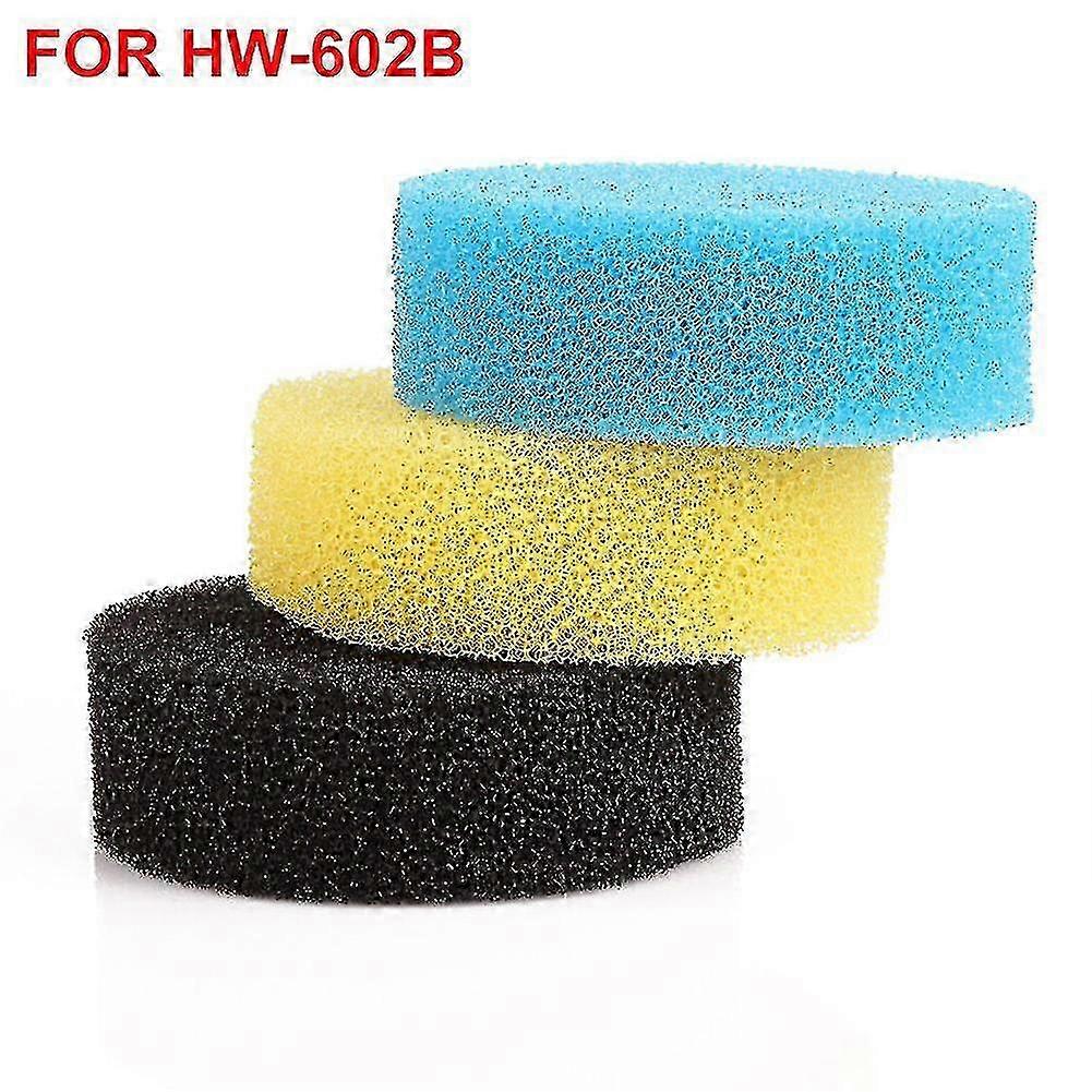 3pcs/set Filter Sponge Spare Parts Aquarium Filtration For Sunsun HW-602B 603B Tw