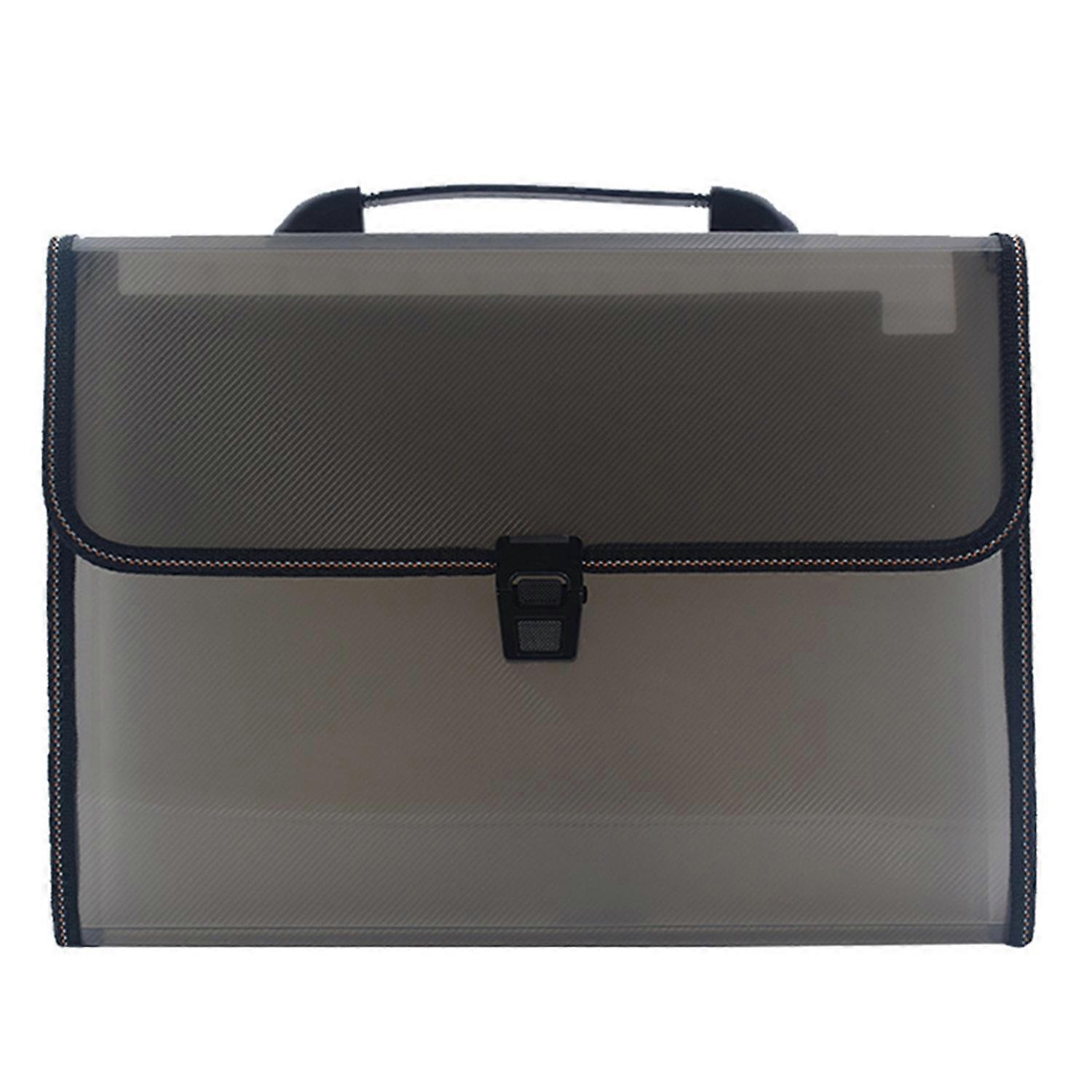 A4 File Folder Multi-layers 13 Pockets Buckle Portable Handle Examination Paper Document File