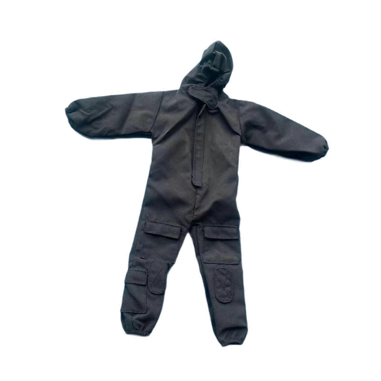 1/6 Men Long Sleeve Jumpsuit Miniature Workwear for 12in Action Figures Accs