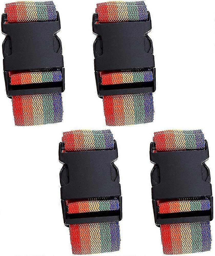 Lot de 4 sangles de bagage avec boucle.
